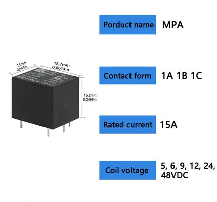 MPA 10A 5A Pcb DC 4pin Micro Điện Từ Rơle 5 Chân 12v 24V 5v 9v JQC-3FF T73
